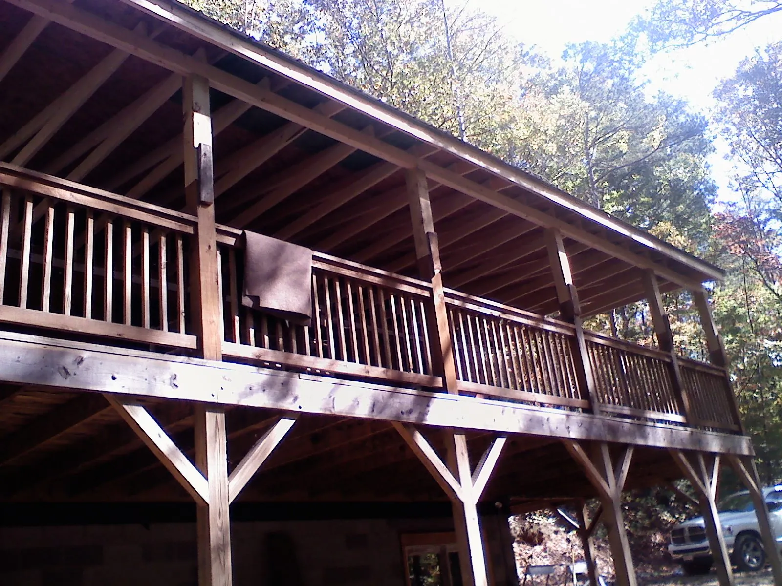 Timber framing under a new elevated porch and deck — Roof Leak Repair in Scenery Hill by Roofing Brothers